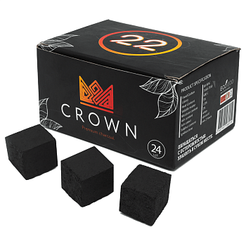 Crown 22мм, 24шт/уп - уголь для кальяна