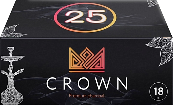 Crown 25мм, 18шт/уп - уголь для кальяна